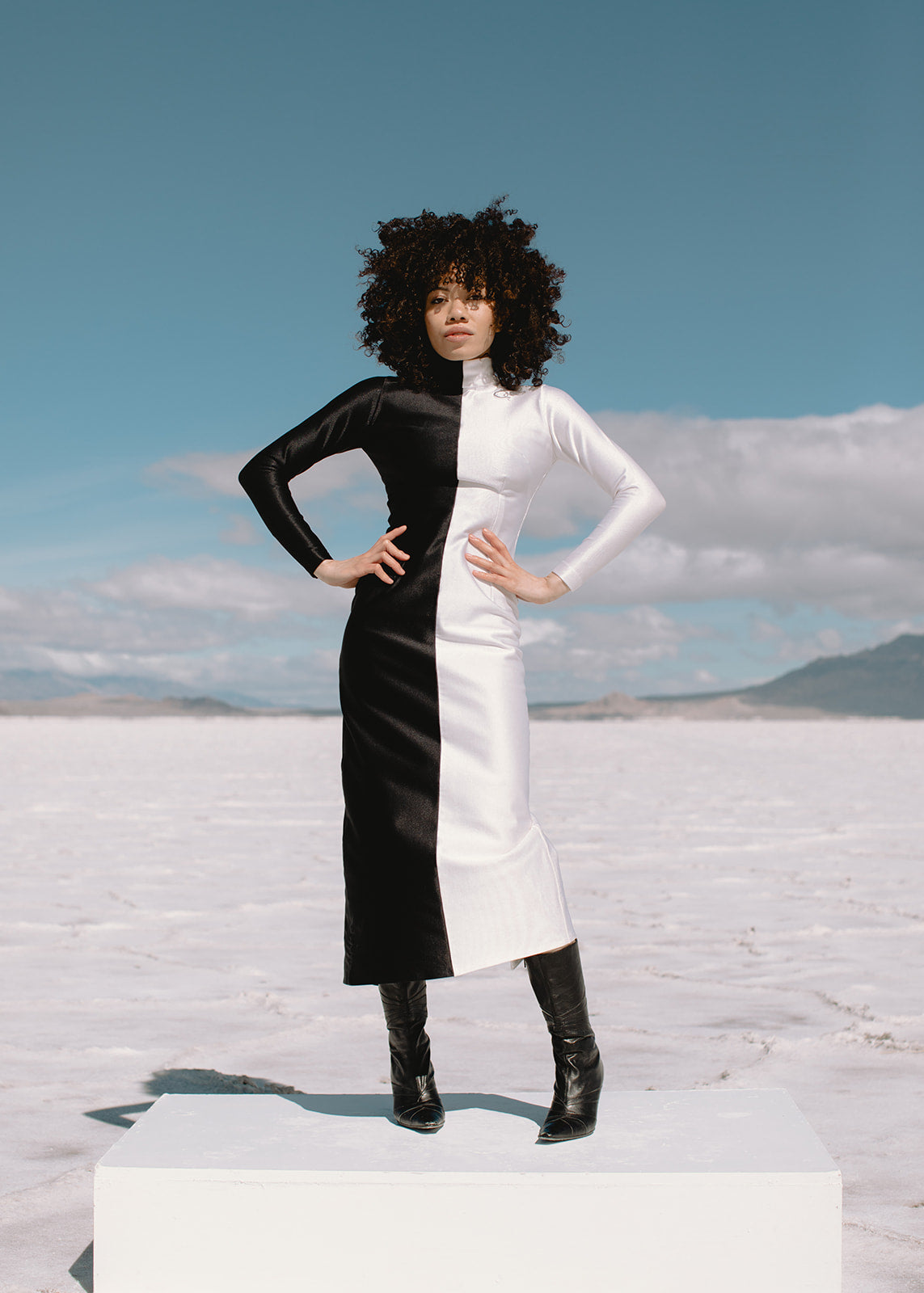 Black & White Colorblock Column – Quintessence